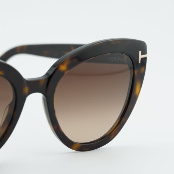 Tom Ford Izzi FT0845 52F Sunglasses Dark Havana Cat Eye Frame, Brown Lenses main image 6